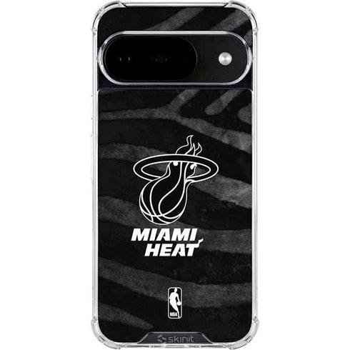 NBA Miami Heat Black Animal Print Google Pixel 10 Clear Case